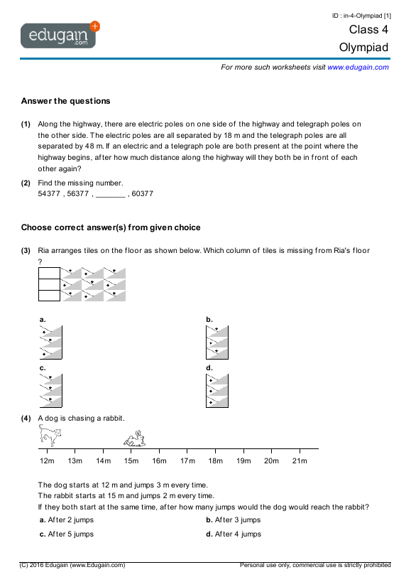 Mathematics Olympiad